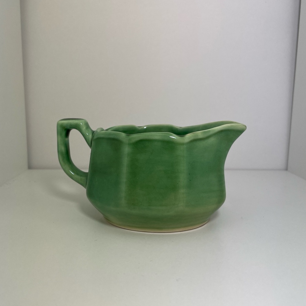 Small Green Ceramic Pitcher